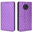 For Nokia G50 Cubic Grid Texture Flip Leather Phone Case(Purple) - 2