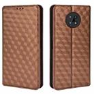 For Nokia G50 Cubic Grid Texture Flip Leather Phone Case(Brown) - 2
