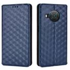 For Nokia X10 / X20 / X100 Cubic Grid Texture Flip Leather Phone Case(Blue) - 2