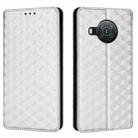 For Nokia X10 / X20 / X100 Cubic Grid Texture Flip Leather Phone Case(Silver) - 2