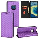 For Nokia XR20 Cubic Grid Texture Flip Leather Phone Case(Purple) - 1