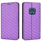 For Nokia XR20 Cubic Grid Texture Flip Leather Phone Case(Purple) - 2