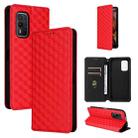 For Nokia XR21 Cubic Grid Texture Flip Leather Phone Case(Red) - 1
