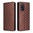 For Nokia XR21 Cubic Grid Texture Flip Leather Phone Case(Brown) - 2