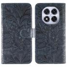 For Redmi Note 14 Pro 4G Global Lace Flower Embossing Flip Leather Phone Case(Dark Blue) - 1