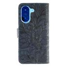For Redmi A5 4G 173.3mm Lace Flower Embossing Flip Leather Phone Case(Dark Blue) - 3