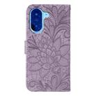 For Redmi A5 4G 171.7mm / Poco C71 4G Lace Flower Embossing Flip Leather Phone Case(Purple) - 3