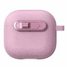 For AirPods 4 Starry Texture Lock Buckle Shockproof Earphones Case(Pink) - 1