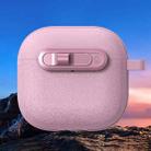 For AirPods 4 Starry Texture Lock Buckle Shockproof Earphones Case(Pink) - 2