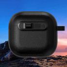 For AirPods 4 Starry Texture Lock Buckle Shockproof Earphones Case(Black) - 2