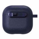 For AirPods 4 Starry Texture Lock Buckle Shockproof Earphones Case(Dark Blue) - 1