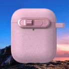 For AirPods 1 & 2 Starry Texture Lock Buckle Shockproof Earphones Case(Pink) - 2