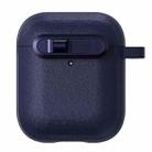 For AirPods 1 & 2 Starry Texture Lock Buckle Shockproof Earphones Case(Dark Blue) - 1