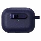 For AirPods Pro 2 Starry Texture Lock Buckle Shockproof Earphones Case(Dark Blue) - 1