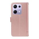 For Xiaomi Poco M6 Pro 4G Global Adorable Cat Embossed Pattern Flip Leather Phone Case(Rose Gold) - 3