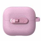 For Samsung Galaxy Buds3 / Buds3 Pro Starry Texture Lock Buckle Shockproof Earphones Case(Pink) - 1
