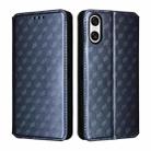 For Sony Xperia 10 VI Cubic Grid Texture Flip Leather Phone Case(Blue) - 2