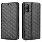 For Sony Xperia Ace II Cubic Grid Texture Flip Leather Phone Case(Black) - 2
