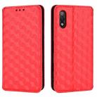 For Sony Xperia Ace II Cubic Grid Texture Flip Leather Phone Case(Red) - 2