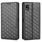 For Sony Xperia Ace III Cubic Grid Texture Flip Leather Phone Case(Black) - 2