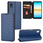 For Sony Xperia Ace III Cubic Grid Texture Flip Leather Phone Case(Blue) - 1