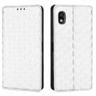 For Sony Xperia Ace III Cubic Grid Texture Flip Leather Phone Case(Silver) - 2