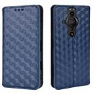 For Sony Xperia Pro-I Cubic Grid Texture Flip Leather Phone Case(Blue) - 2