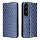 For Sony Xperia 1 VII Cubic Grid Texture Flip Leather Phone Case(Blue) - 2