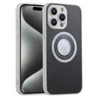 For iPhone 15 Pro Max Glitter Lens MagSafe Magnetic Phone Case(Black) - 1