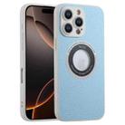 For iPhone 16 Pro Max Glitter Lens MagSafe Magnetic Phone Case(Light Blue) - 1