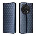 For OnePlus 12 Cubic Grid Texture Flip Leather Phone Case(Blue) - 2