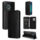 For OnePlus Ace 2 Pro Cubic Grid Texture Flip Leather Phone Case(Black) - 1