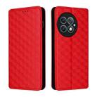 For OnePlus Ace 2 Pro Cubic Grid Texture Flip Leather Phone Case(Red) - 2