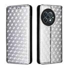 For OnePlus Ace 2 Pro Cubic Grid Texture Flip Leather Phone Case(Silver) - 2