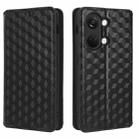 For OnePlus Ace 2V / Nord 3 Cubic Grid Texture Flip Leather Phone Case(Black) - 2
