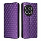 For OnePlus Ace 3 Pro Cubic Grid Texture Flip Leather Phone Case(Purple) - 2