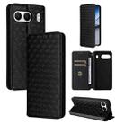 For OnePlus Nord 4 Cubic Grid Texture Flip Leather Phone Case(Black) - 1