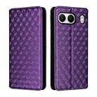 For OnePlus Nord 4 Cubic Grid Texture Flip Leather Phone Case(Purple) - 2