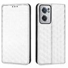 For OnePlus Nord CE 2 5G Cubic Grid Texture Flip Leather Phone Case(Silver) - 2