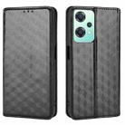 For OnePlus Nord CE 2 Lite 5G Cubic Grid Texture Flip Leather Phone Case(Black) - 2