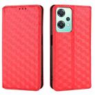 For OnePlus Nord CE 2 Lite 5G Cubic Grid Texture Flip Leather Phone Case(Red) - 2