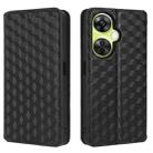 For OnePlus Nord CE 3 Lite / Nord N30 Cubic Grid Texture Flip Leather Phone Case(Black) - 2