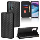 For OnePlus Nord CE 5G Cubic Grid Texture Flip Leather Phone Case(Black) - 1