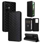 For OnePlus Nord CE3 Cubic Grid Texture Flip Leather Phone Case(Black) - 1
