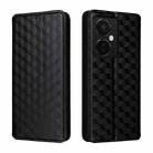 For OnePlus Nord CE3 Cubic Grid Texture Flip Leather Phone Case(Black) - 2