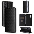 For OnePlus Nord CE4 Lite Cubic Grid Texture Flip Leather Phone Case(Black) - 1