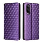 For OnePlus Nord CE4 Lite Cubic Grid Texture Flip Leather Phone Case(Purple) - 2