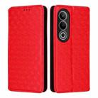 For OnePlus Nord CE4 Cubic Grid Texture Flip Leather Phone Case(Red) - 2