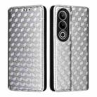 For OnePlus Nord CE4 Cubic Grid Texture Flip Leather Phone Case(Silver) - 2