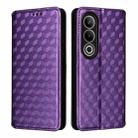 For OnePlus Nord CE4 Cubic Grid Texture Flip Leather Phone Case(Purple) - 2